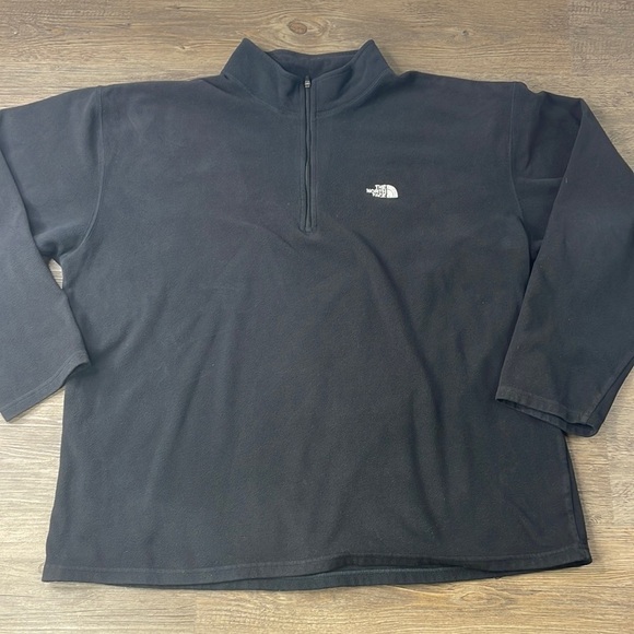 The North Face Mens Black Micro fleece 1/4 Zip Pullover, size XL - Picture 1 of 7